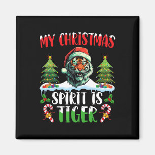 Imã Chapéu de Papai Noel de Natal do Tigre Meu Espírit