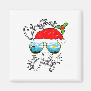 Imã Chapéu de Papai Noel Férias de Verão Natal em Julh