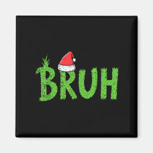 Imã Chapéu de Papai Noel Natal Bruh Engraçado Humor de