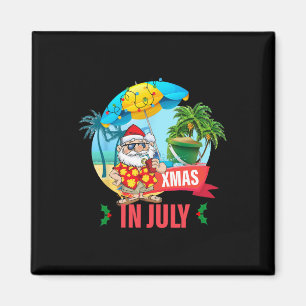 Imã Chapéu de Papai Noel Natal em Julho Xmas