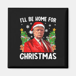 Imã Chapéu de Papai Noel Natal Trump Engraçado Estarei