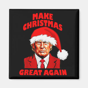Imã Chapéu de Papai Noel Trump Engraçado Faça o Natal
