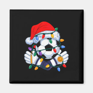 Imã Chapéu Esportivo de Natal de Futebol Xmas Santa Ma