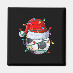 Imã Chapéu Esportivo de Natal do Futebol Xmas Santa Ll