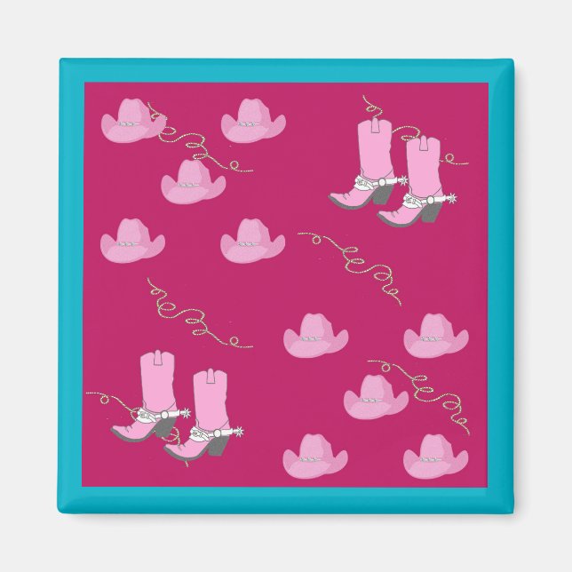 Imã Chapéus e Raízes de Cowgirl Ocidentais (Frente)