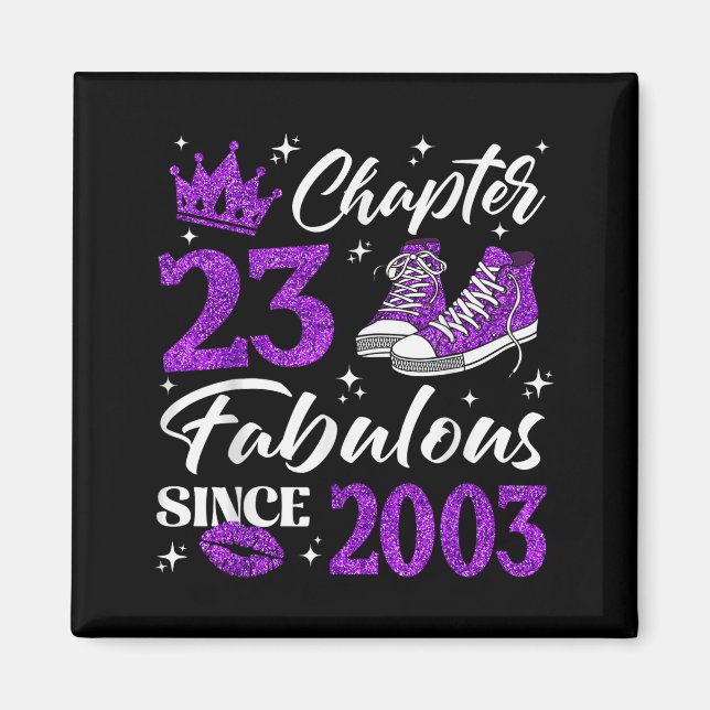 Imã Chapter 23 Fabulous Since 2003 23rd Birthday Women (Frente)