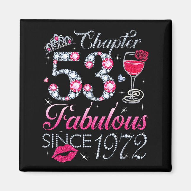Imã Chapter 53 Fabulous Since 1972 53rd Birthday Gift  (Frente)