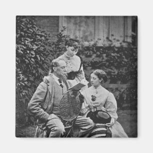 Imã Charles Dickens com as duas de suas filhas