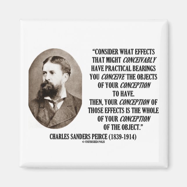 Imã Charles Sanders Peirce Effects Conception (Frente)