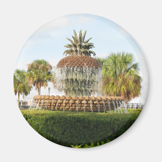 Imã Charleston SC Pineapple Fountain, Waterfront Park (Frente)