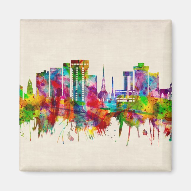 Imã Charleston South Carolina Skyline (Frente)