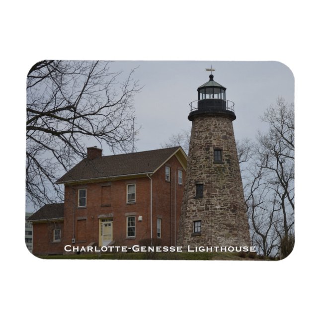 Ímã Charlotte-Genesee Lighthouse & Keepers House (Horizontal)