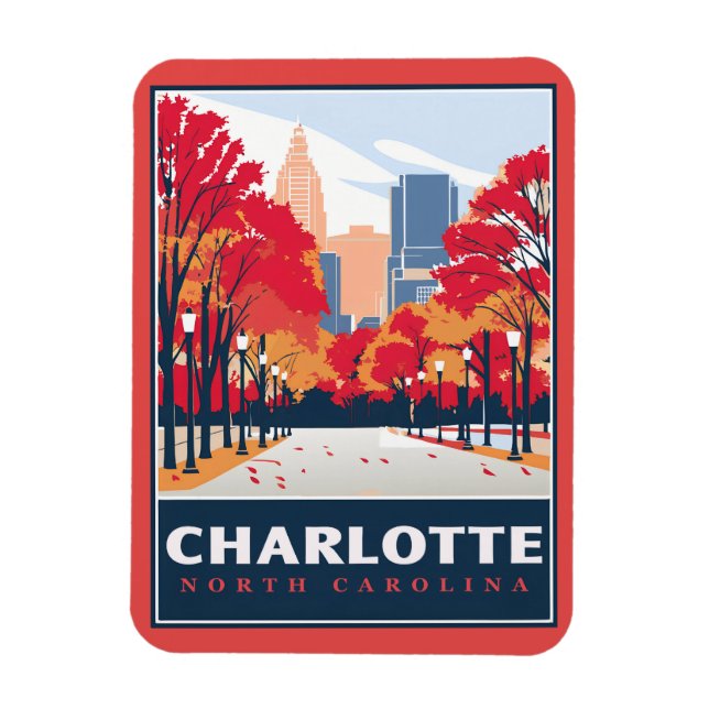 Ímã Charlotte, NC (Vertical)