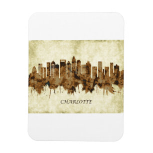 Ímã Charlotte North Carolina Cityscape