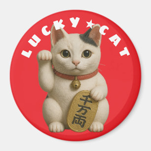 Imã Charme de Gatos Sortudos Japonês