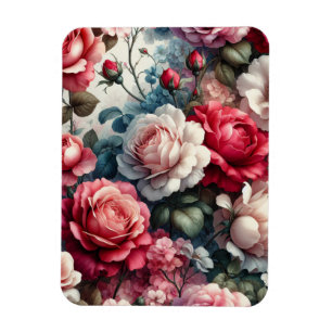 Ímã Charme Floral Rosa Atemporal