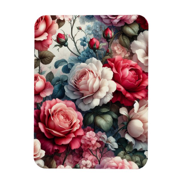 Ímã Charme Floral Rosa Atemporal (Vertical)