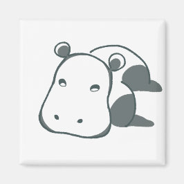 Imã Charming Hippo Magnet - Calming Green Minimal
