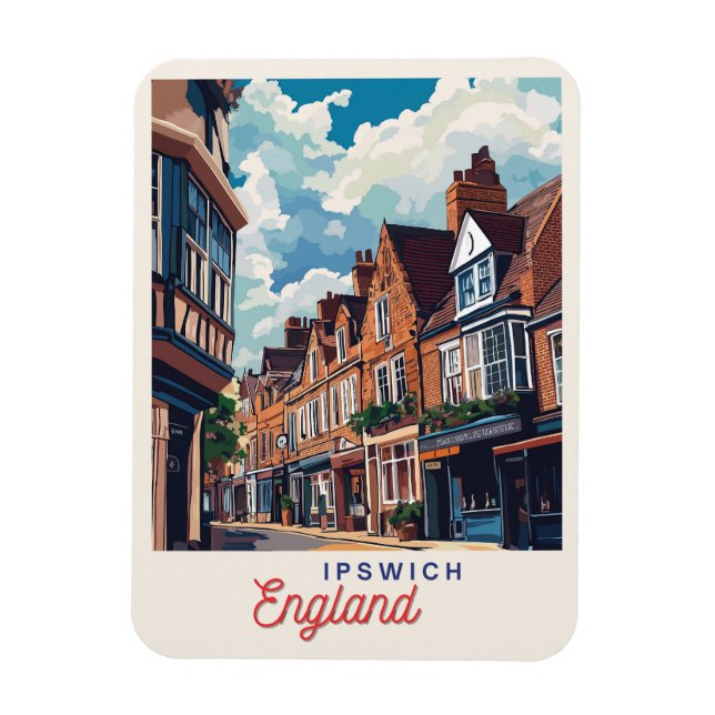 Ímã Charming Ipswich Inglaterra (Vertical)