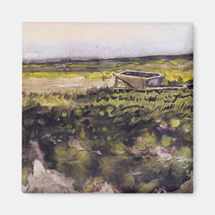 Imã Charneca com Carrinho de Mão por Vincent van Gogh