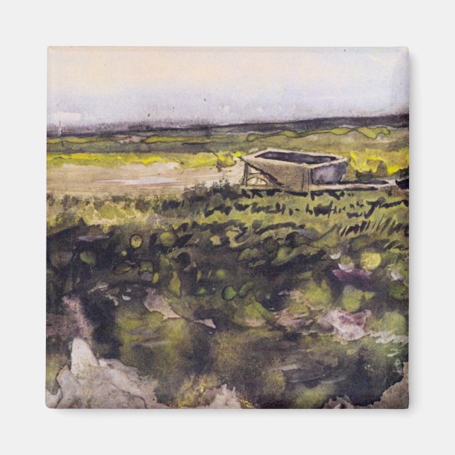 Imã Charneca com Carrinho de Mão por Vincent van Gogh (Frente)