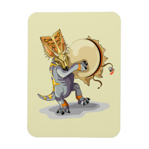 Ímã Chasmosaurus Dançando Um Ritual Shaman