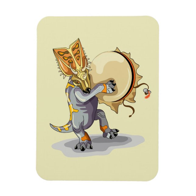 Ímã Chasmosaurus Dançando Um Ritual Shaman (Vertical)