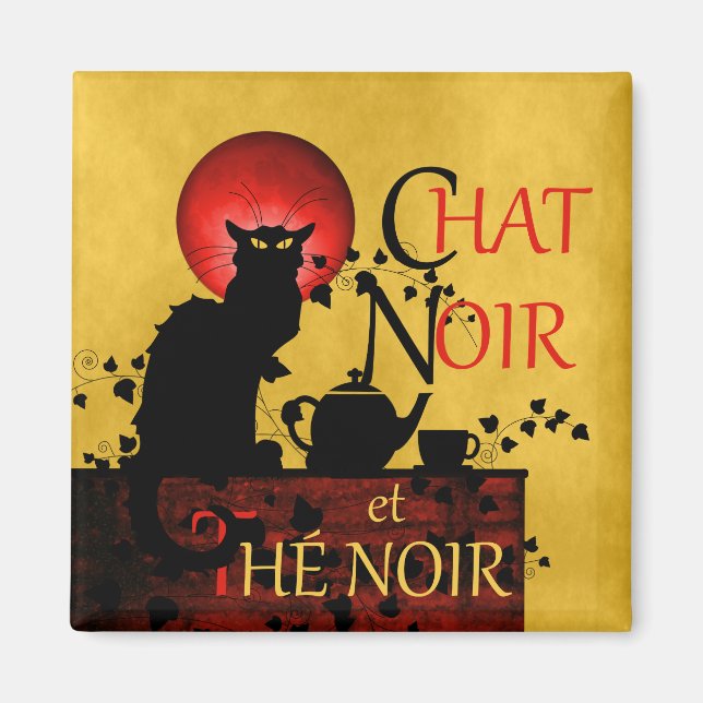 Imã Chat Noir et Thé Noir, Black Cat Black Tea (Frente)
