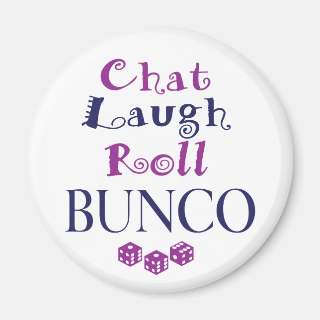 Imã chat,risada,roll - bunco (Frente)
