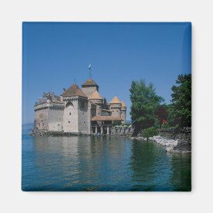 Imã Chateau Chillon, Lago de Genebra, Cantão de Vaud,