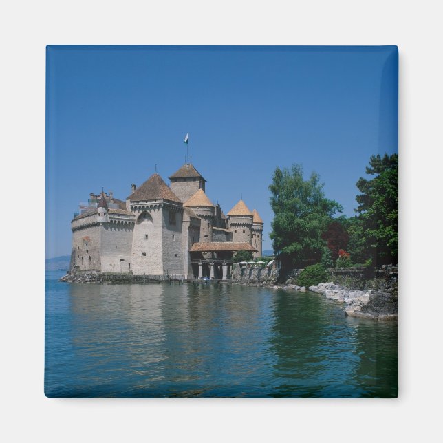 Imã Chateau Chillon, Lago de Genebra, Cantão de Vaud, (Frente)
