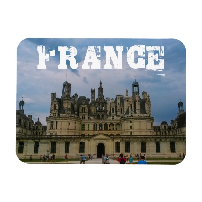 Ímã Château de Chambord Castle Architecture França (Horizontal)