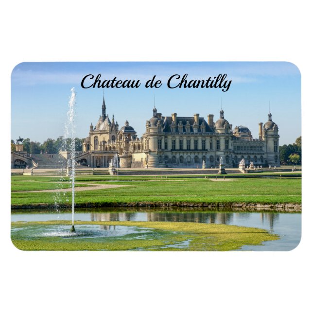 Ímã Chateau de Chantilly e Le Notre Garden - França (Horizontal)