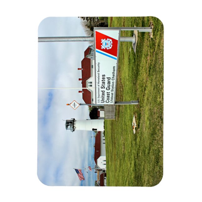 Ímã Chatham Lighthouse, Cabo Cod Massachusetts Magnet (Vertical)