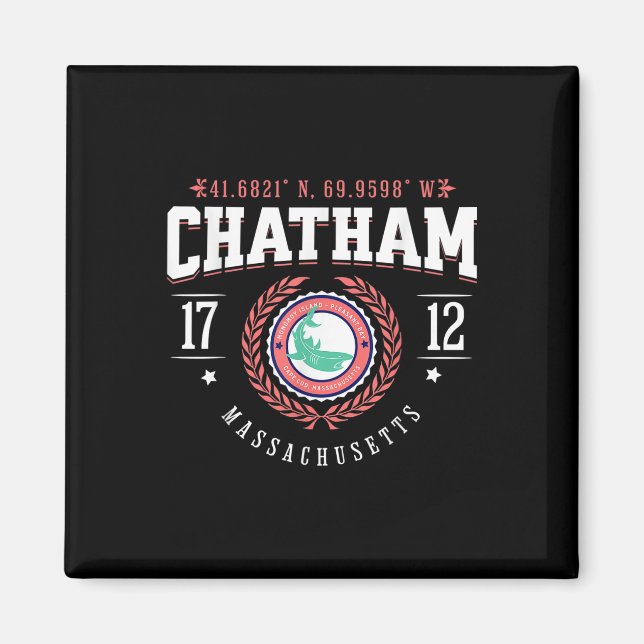 Imã Chatham Mãe Cape Cod Souvenir Beach Shark Náutica (Frente)