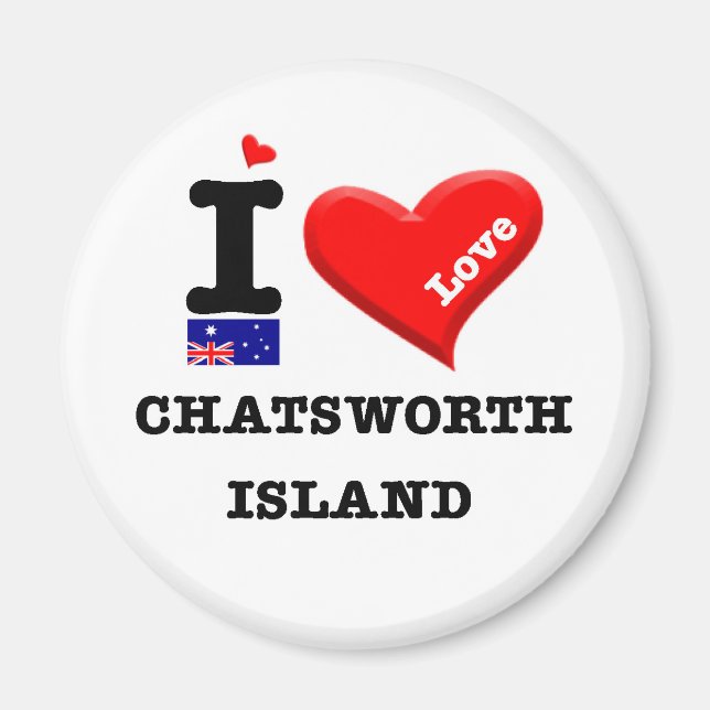 Imã CHATSWORTH ISLAND - I Love (Frente)