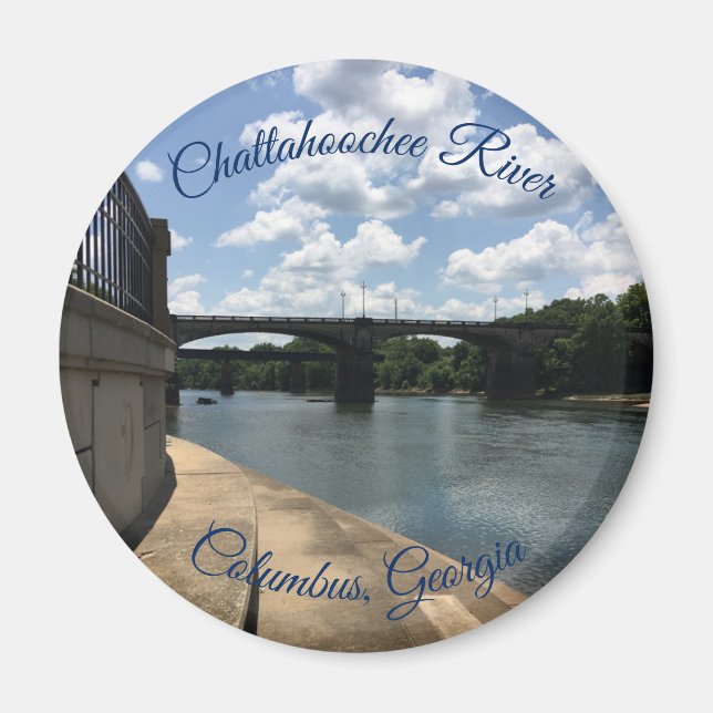 Imã Chattahoochee River Columbus, Georgia Magnet (Frente)