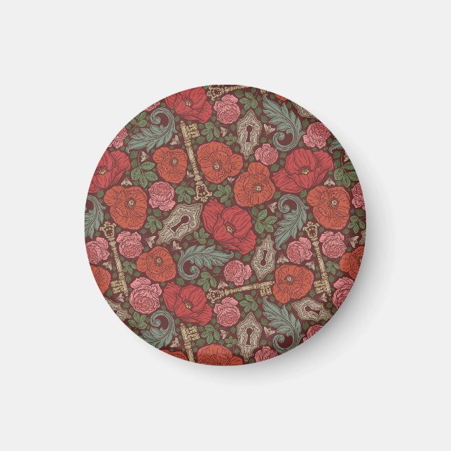 Imã Chave de Cadeado Antiga Steampunk Vitoriana Papoul (Frente)