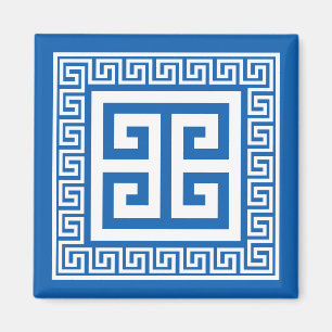 Imã Chave Grega, Branco E Azul