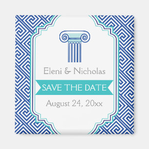 Imã Chave grega & economias azuis do casamento da