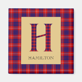 Imã Chaveiro com Monograma H em Tartan Hamilton