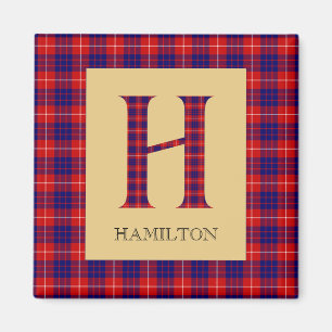 Imã Chaveiro com Monograma H em Tartan Hamilton