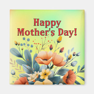 Imã Chaveiro Dia das Mães Flores Boho Clipart-61983
