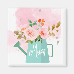 Imã Chaveiro dia de as mães com água e flores