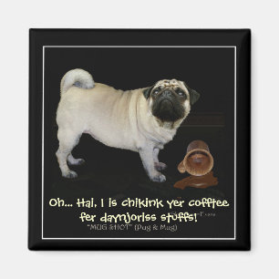 Imã "Checando seu Café..." Divertimento