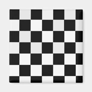 Imã Checkered preto e branco