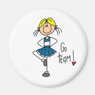 Imã Cheerleader azul