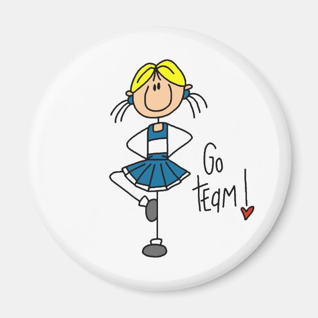 Imã Cheerleader azul (Frente)