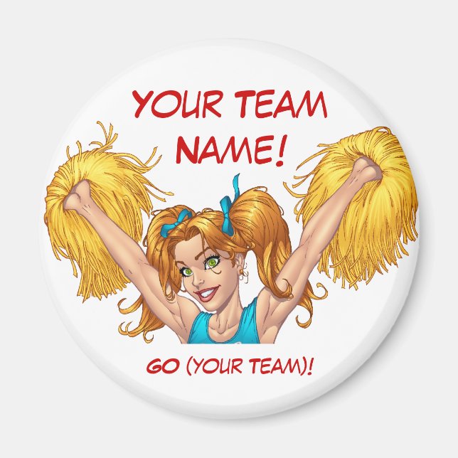 Imã Cheerleader Cheerhead Customizable Stuff (Frente)