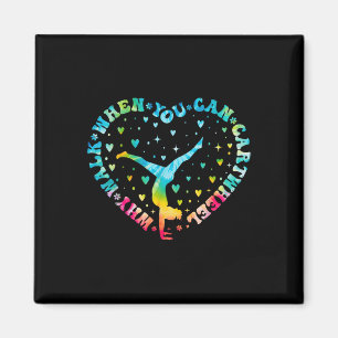 Imã Cheerleader de ginástica de roda cardíaca Tie dye 